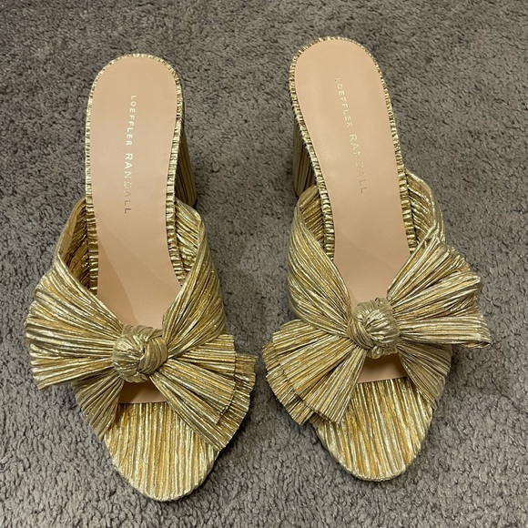 Loeffler Randall Penny Knotted Metallic Mules